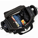 CHARLEROI Black Leather Duffle Bag - Stylish & Durable Travel Companion Homme8 leather duffle bag