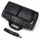 CHARLEROI Black Leather Duffle Bag - Stylish & Durable Travel Companion Homme8 leather duffle bag