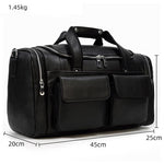 CHARLEROI Black Leather Duffle Bag - Stylish & Durable Travel Companion Homme8 leather duffle bag