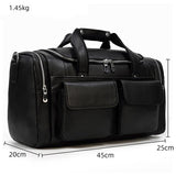 CHARLEROI Black Leather Duffle Bag - Stylish & Durable Travel Companion Homme8 leather duffle bag