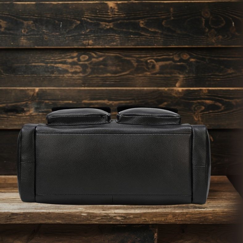 CHARLEROI Black Leather Duffle Bag - Stylish & Durable Travel Companion Homme8 leather duffle bag