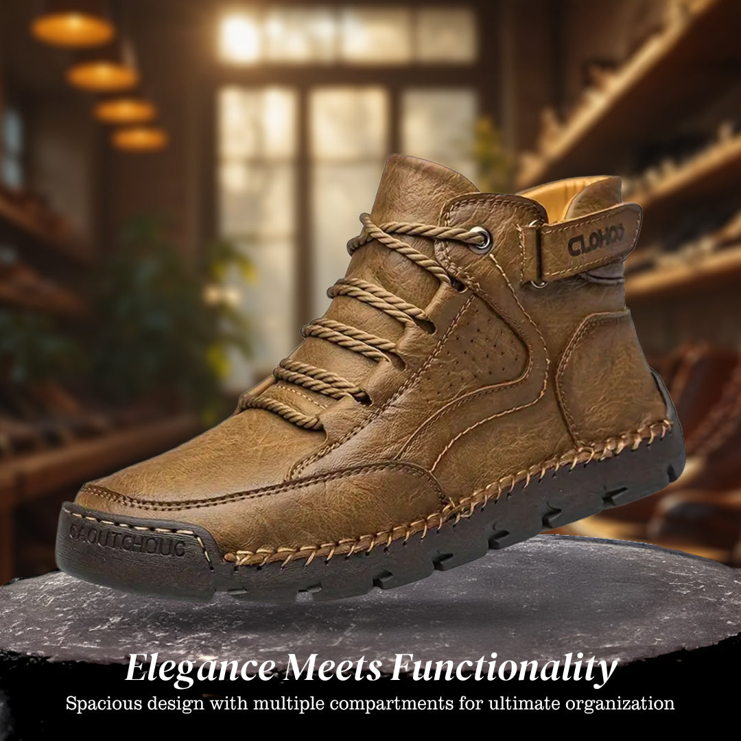 Charles Orthopedic PU Leather Hiking Shoes - Comfort & Durability Homme8 