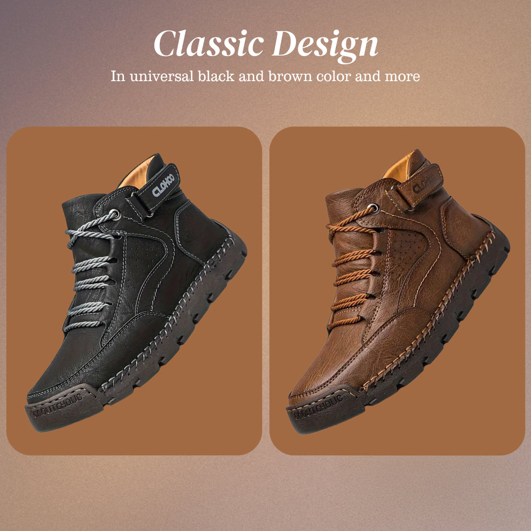 Charles Orthopedic PU Leather Hiking Shoes - Comfort & Durability Homme8 