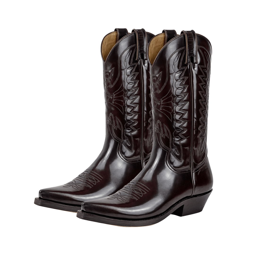 Christoffer High Heel Pointed Toe Leather Boots - Chic Elegance Homme8 