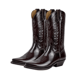 Christoffer High Heel Pointed Toe Leather Boots - Chic Elegance Homme8 