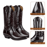 Christoffer High Heel Pointed Toe Leather Boots - Chic Elegance Homme8 