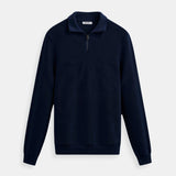 Classic Old Money Knitted Wool Zip Sweater for Timeless Elegance Homme8 