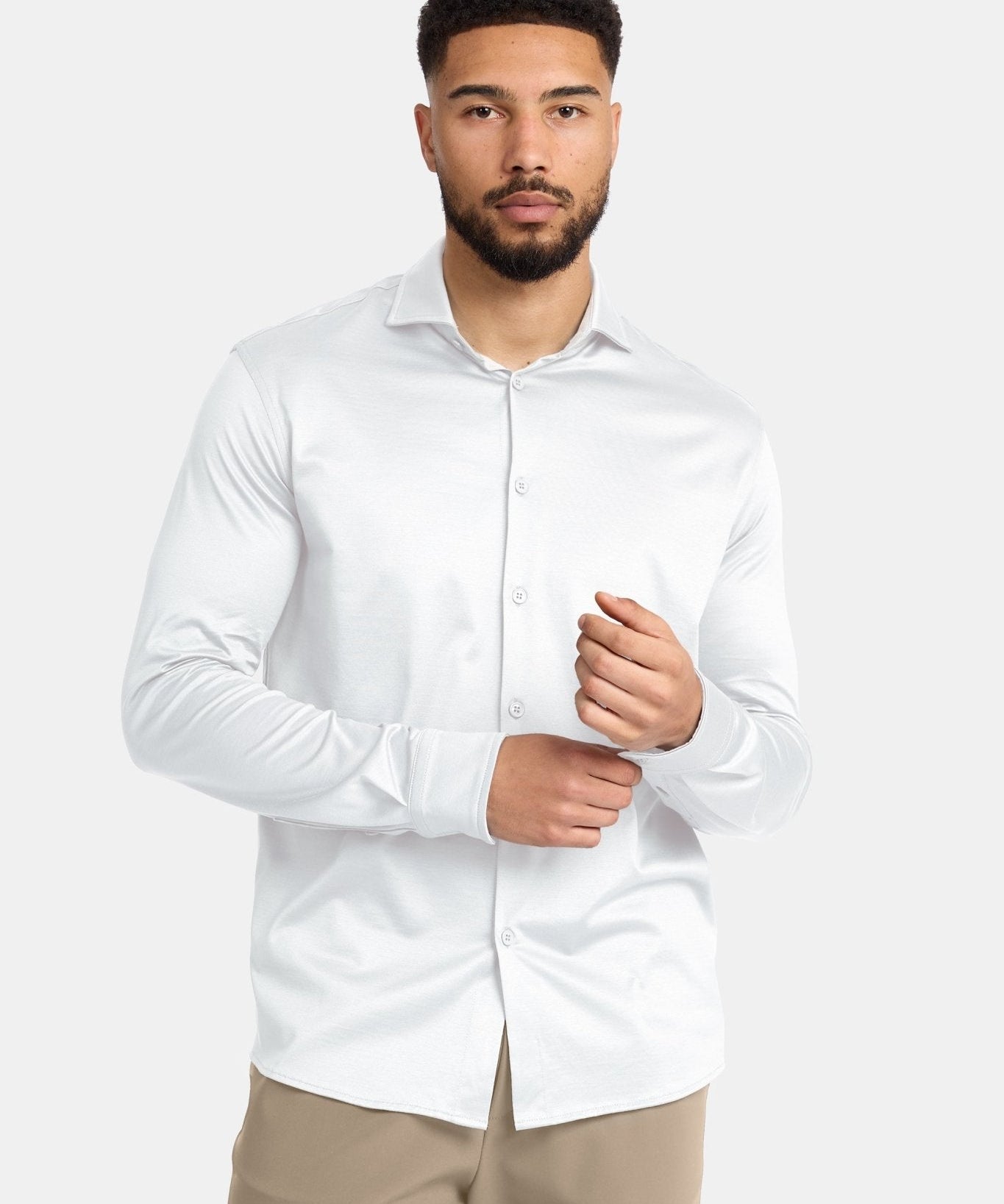 Classic White Formal Shirt - Timeless Elegance & Comfort Homme8 Overhemden