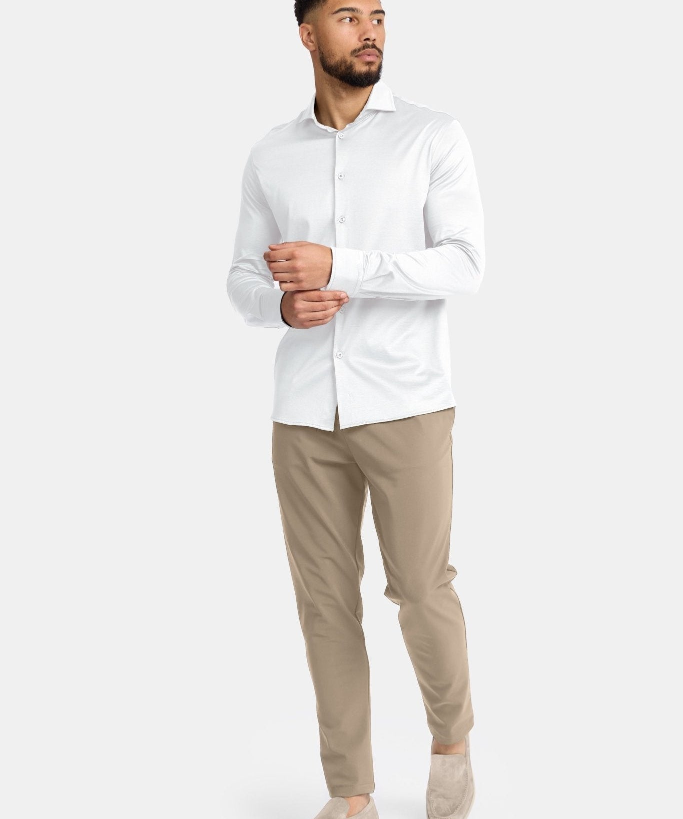 Classic White Formal Shirt - Timeless Elegance & Comfort Homme8 Overhemden