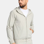 Cloud Grey Hooded Tech Suit - Stylish Comfort & Performance Homme8 Trainingspak