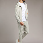 Cloud Grey Hooded Tech Suit - Stylish Comfort & Performance Homme8 Trainingspak