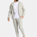 Cloud Grey Hooded Tech Suit - Stylish Comfort & Performance Homme8 Trainingspak