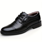 Cozy Non-Slip Rubber Sole Lace-Up Shoes with Plush Lining Homme8 