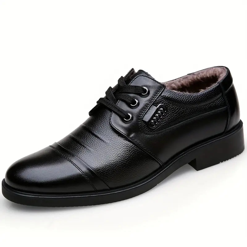 Cozy Non-Slip Rubber Sole Lace-Up Shoes with Plush Lining Homme8 