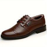 Cozy Non-Slip Rubber Sole Lace-Up Shoes with Plush Lining Homme8 