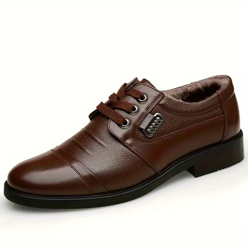 Cozy Non-Slip Rubber Sole Lace-Up Shoes with Plush Lining Homme8 