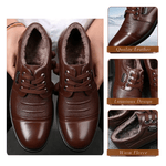 Cozy Non-Slip Rubber Sole Lace-Up Shoes with Plush Lining Homme8 