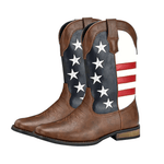 Custom American Flag Cowboy Boots - Western Style Enthusiasts Homme8 