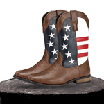 Custom American Flag Cowboy Boots - Western Style Enthusiasts Homme8 
