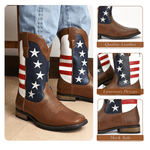Custom American Flag Cowboy Boots - Western Style Enthusiasts Homme8 