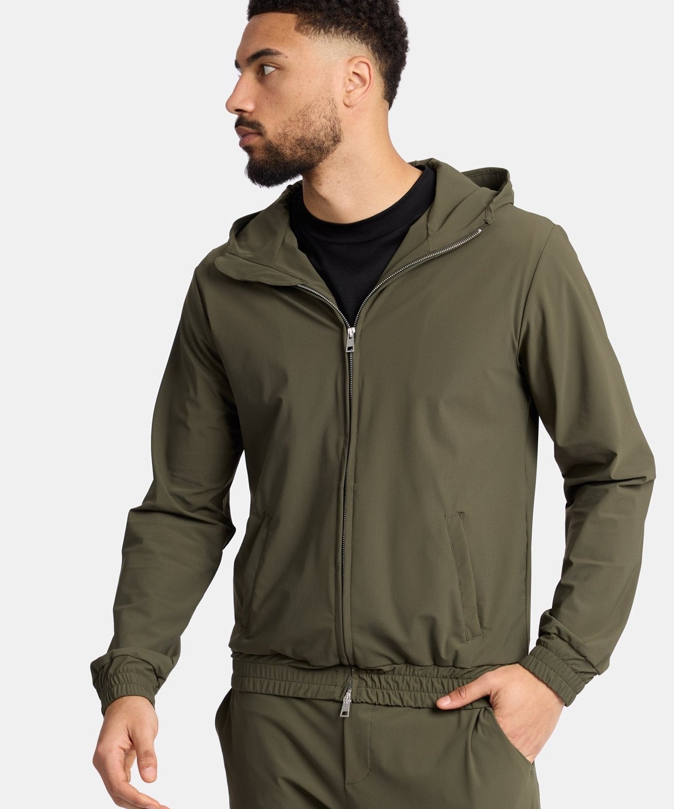 Dark Green Hooded Tech Vest - Stylish, Functional & Versatile Homme8 Trainingspak
