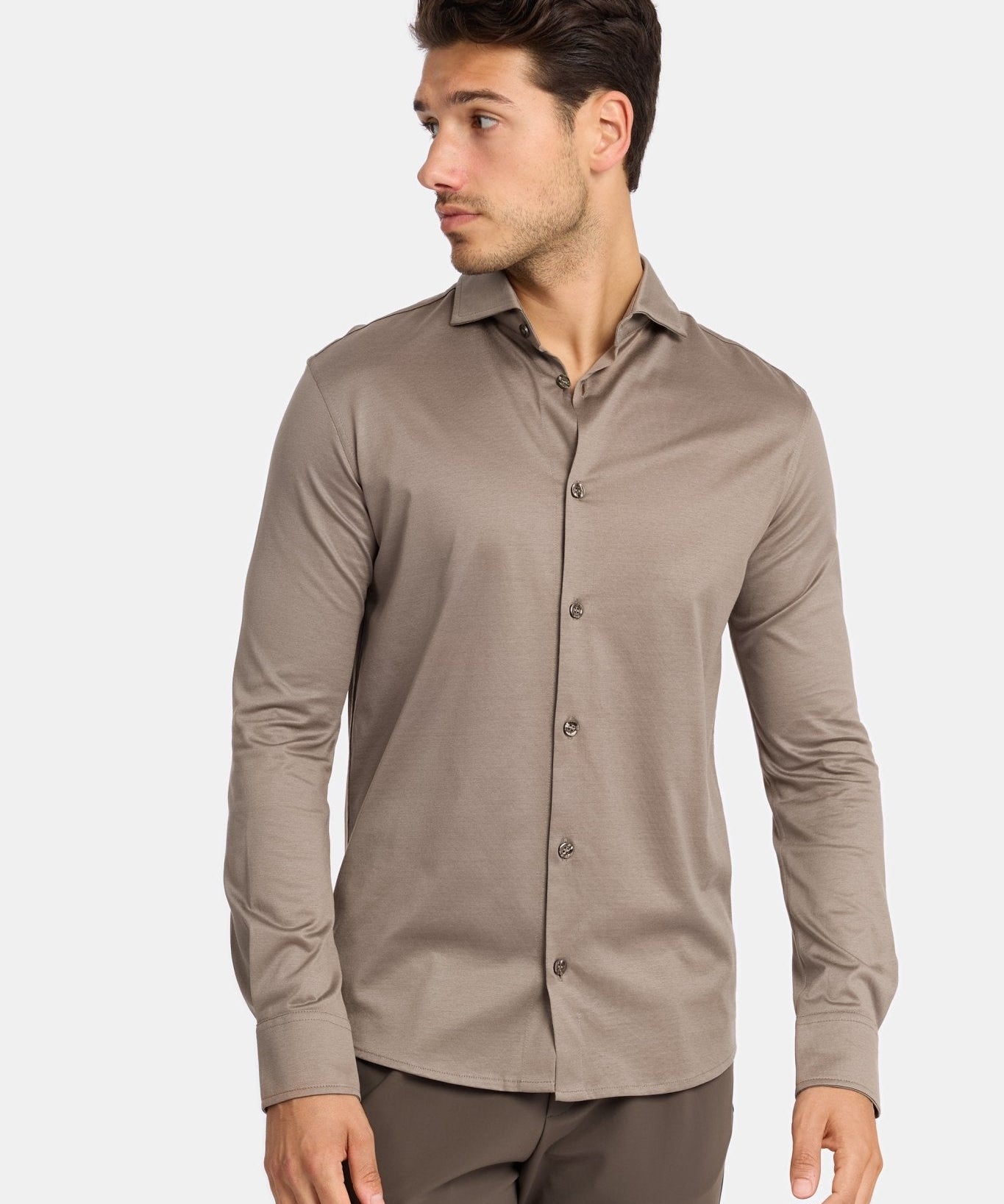 Desert Taupe Formal Shirt - Elegant, Versatile & Comfortable Homme8 Overhemden
