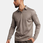 Desert Taupe Long Sleeve Polo Shirt - Stylish & Versatile Homme8 Polo's