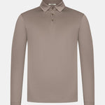 Desert Taupe Long Sleeve Polo Shirt - Stylish & Versatile Homme8 Polo's