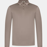 Desert Taupe Long Sleeve Polo Shirt - Stylish & Versatile Homme8 Polo's