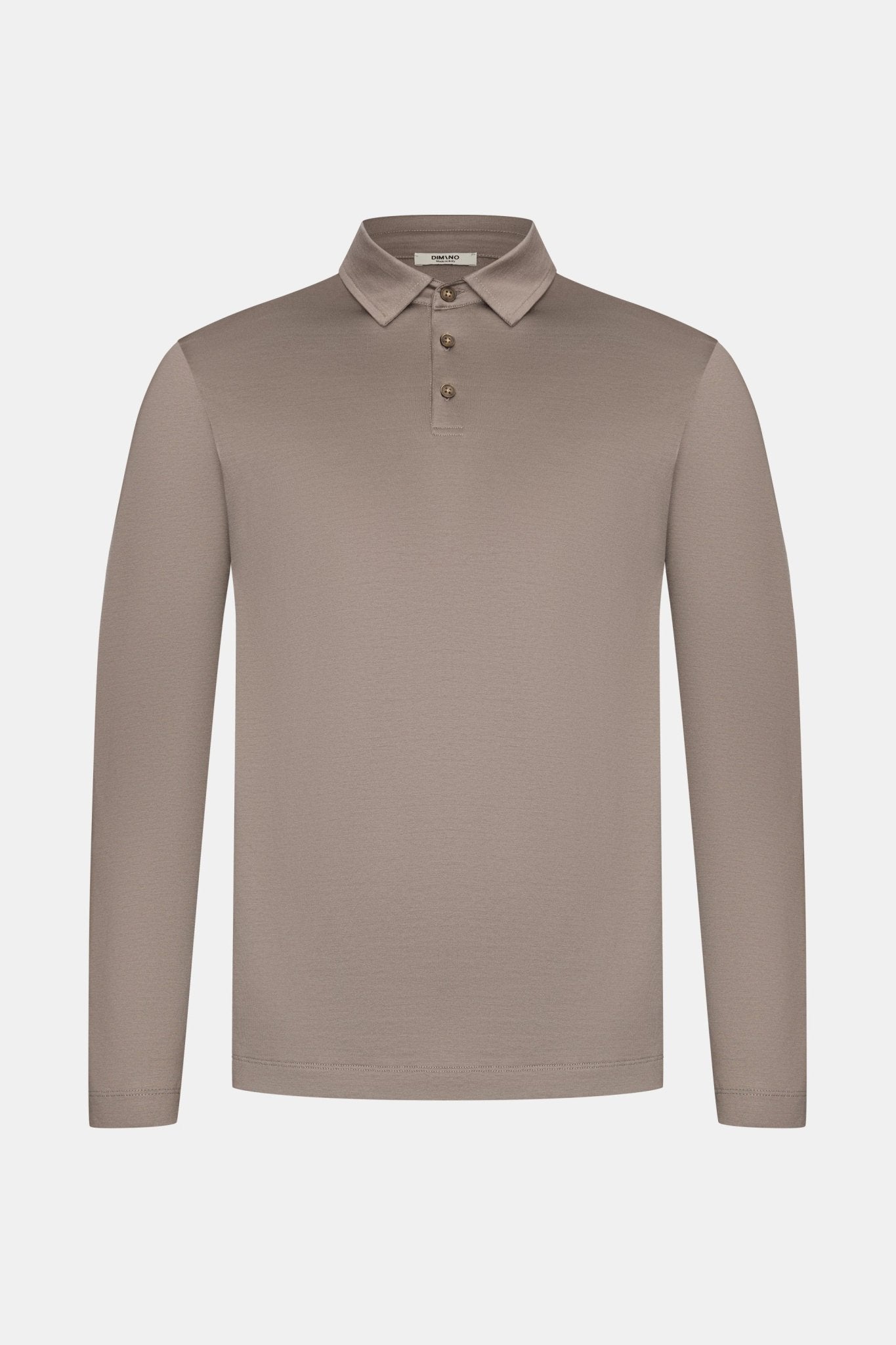 Desert Taupe Long Sleeve Polo Shirt - Stylish & Versatile Homme8 Polo's