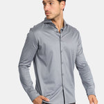 Elegant Mist Grey Formal Shirt - Perfect Fit & Timeless Style Homme8 Overhemden