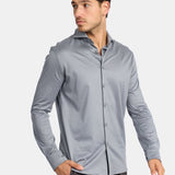 Elegant Mist Grey Formal Shirt - Perfect Fit & Timeless Style Homme8 Overhemden