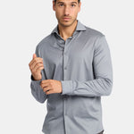 Elegant Mist Grey Formal Shirt - Perfect Fit & Timeless Style Homme8 Overhemden