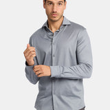 Elegant Mist Grey Formal Shirt - Perfect Fit & Timeless Style Homme8 Overhemden