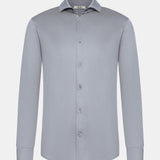 Elegant Mist Grey Formal Shirt - Perfect Fit & Timeless Style Homme8 Overhemden