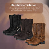 Elias Retro Mid-Calf Leather Boots - Stylish Comfort & Durability
