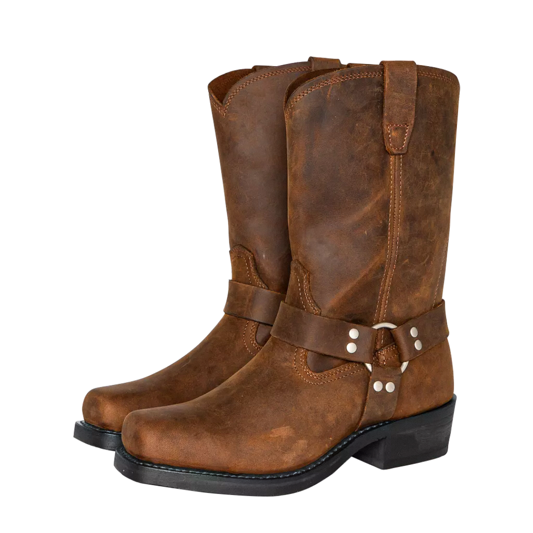Elias Retro Mid-Calf Leather Boots - Stylish Comfort & Durability Homme8 