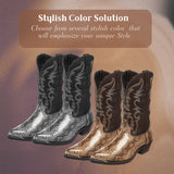 Frank Embroidered Snakeskin Western Boots - Stylish & Durable