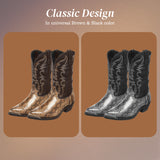 Frank Embroidered Snakeskin Western Boots - Stylish & Durable