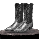 Frank Embroidered Snakeskin Western Boots - Stylish & Durable Homme8 