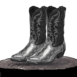 Frank Embroidered Snakeskin Western Boots - Stylish & Durable Homme8 