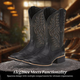 Henning Midcalf Cowboy Boots - Stylish Embroidery & Comfort