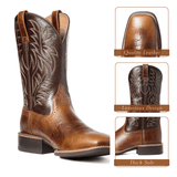 Henning Midcalf Cowboy Boots - Stylish Embroidery & Comfort Homme8 