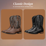 Jakob Classic Mid-Calf Western Boots - Timeless Style & Comfort