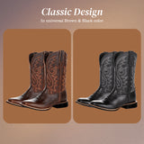 Kian Rustic Embroidery Midcalf Boots - Stylish Comfort & Durability