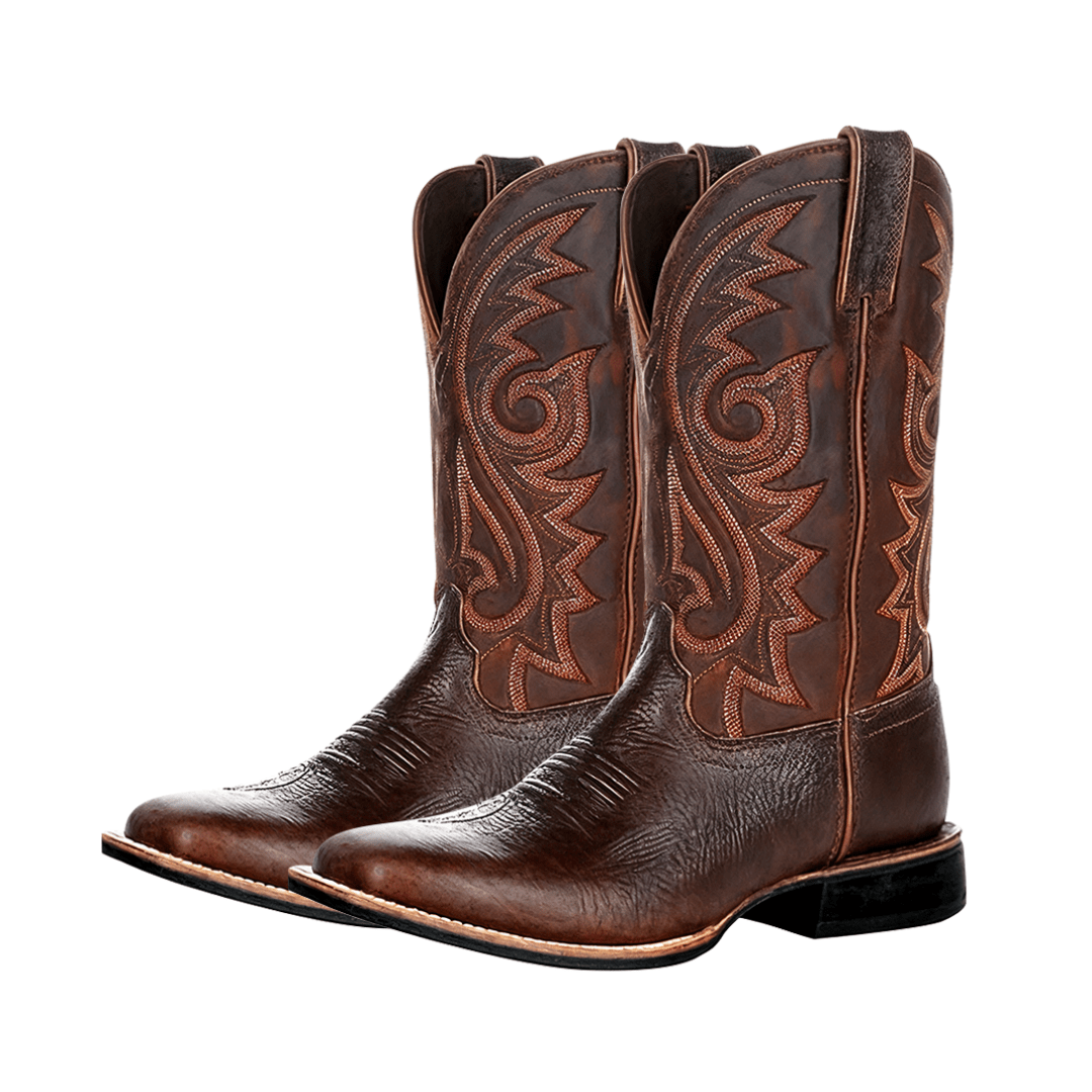 Kian Rustic Embroidery Midcalf Boots - Stylish Comfort & Durability Homme8 