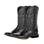 Kian Rustic Embroidery Midcalf Boots - Stylish Comfort & Durability Homme8 