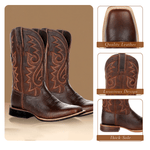 Kian Rustic Embroidery Midcalf Boots - Stylish Comfort & Durability Homme8 