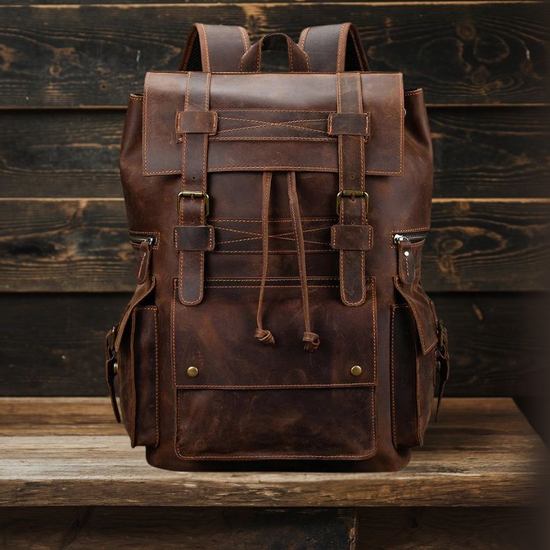 Leandro Men's Leather Backpack | Stylish, Durable & Versatile Homme8 