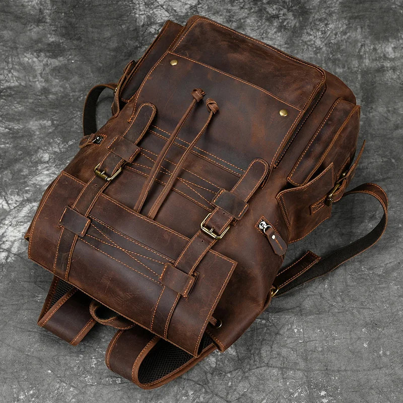 Leandro Men's Leather Backpack | Stylish, Durable & Versatile Homme8 